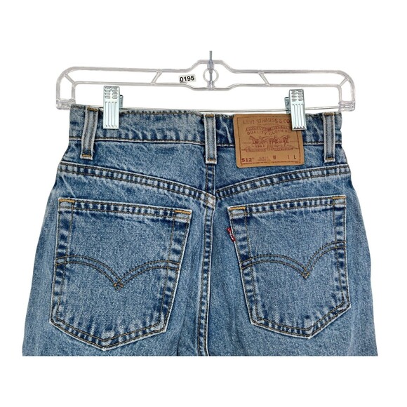 Levi's Jeans Women's Size 5 Long Blue Slim Fit Tapered Leg 100% Cotton - Picture 4 of 7